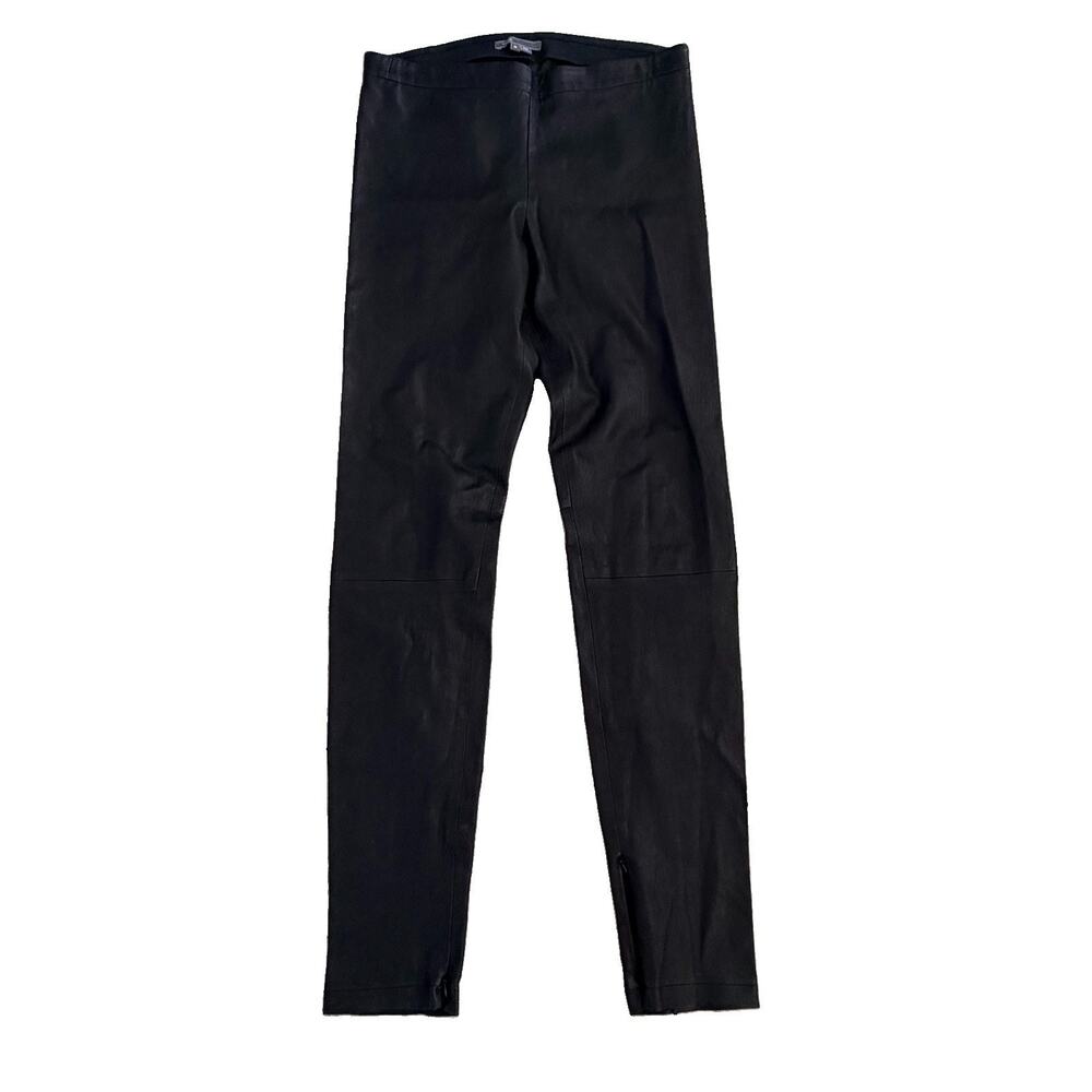 VINCE Womens Black Leather Lightweight Leggings Pants Size M Style V156420578